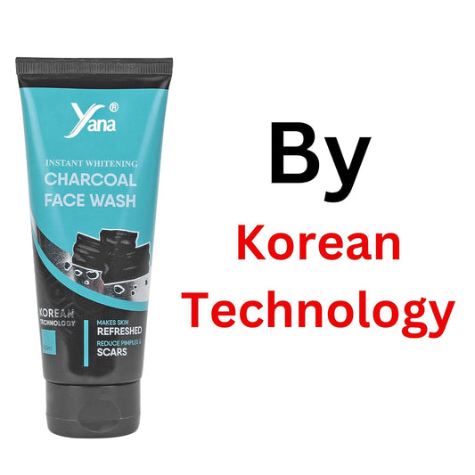 Yana Activated Charcoal Face Wash for Men & Women - Instant Glow, Deep Cleansing for All Skin Types - Best Purifying & Brightening Face Wash - Lightening Dark Spots & Blackheads