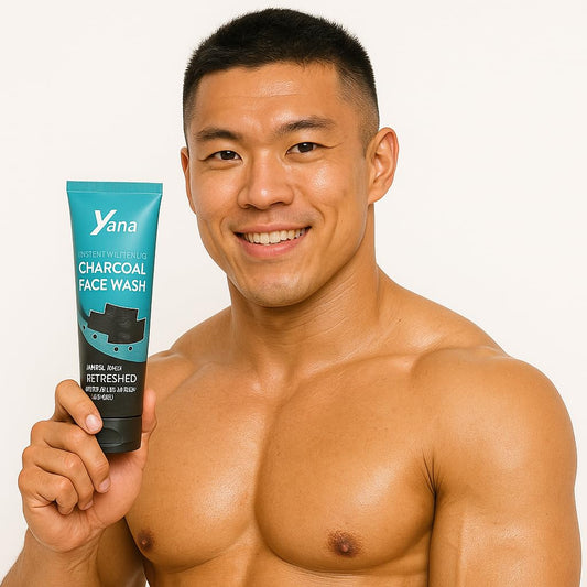 Yana Activated Charcoal Face Wash for Men & Women - Instant Glow, Deep Cleansing for All Skin Types - Best Purifying & Brightening Face Wash - Lightening Dark Spots & Blackheads